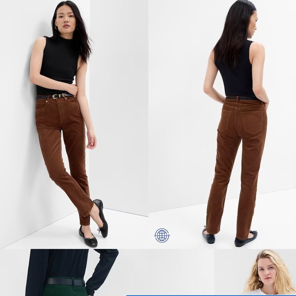 GAP vintage slim high rise corduroy